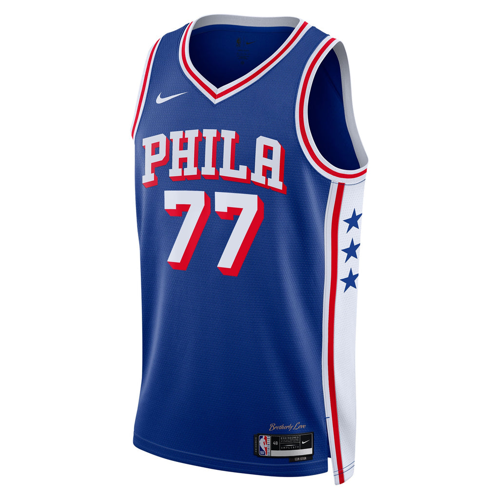 Unisex VJ Edgecombe Philadelphia 76ers Icon Edition Swingman NBA Basketball Jersey - Royal - view 3