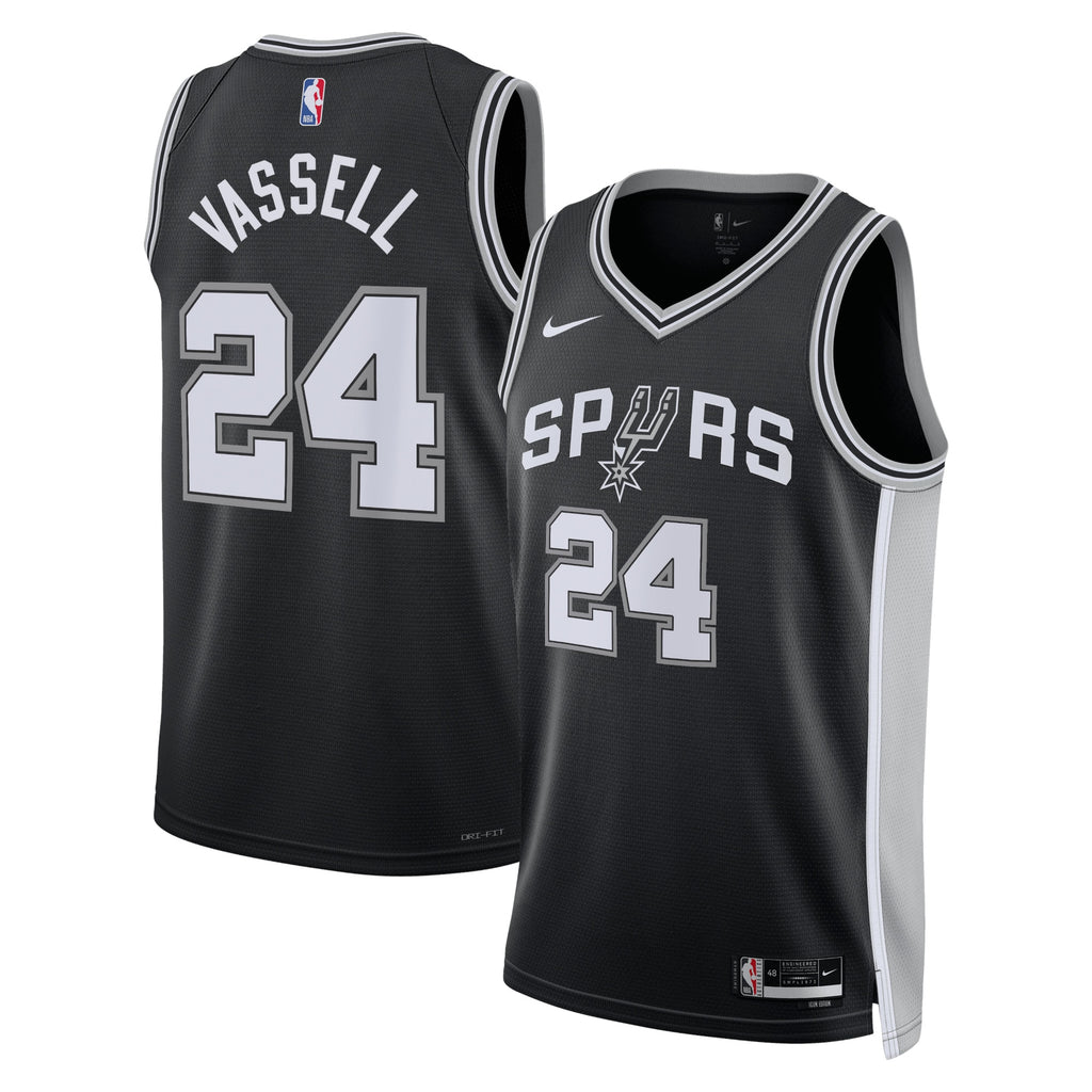 Unisex Devin Vassell San Antonio Spurs Icon Edition Swingman NBA Basketball Jersey - Black - view 1