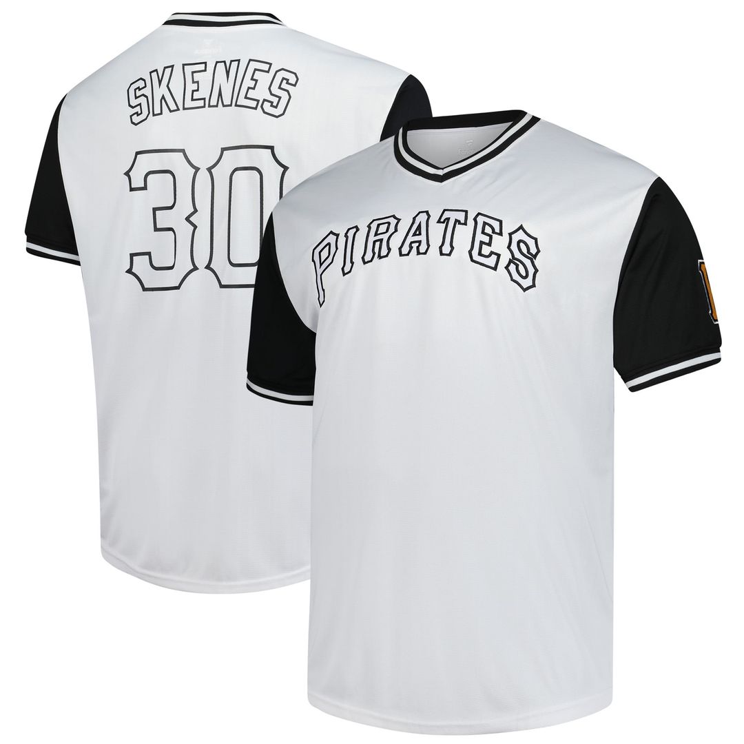 Men's Pittsburgh Pirates Paul Skenes White Big & Tall Name & Number MLB Baseball Jersey - view 1