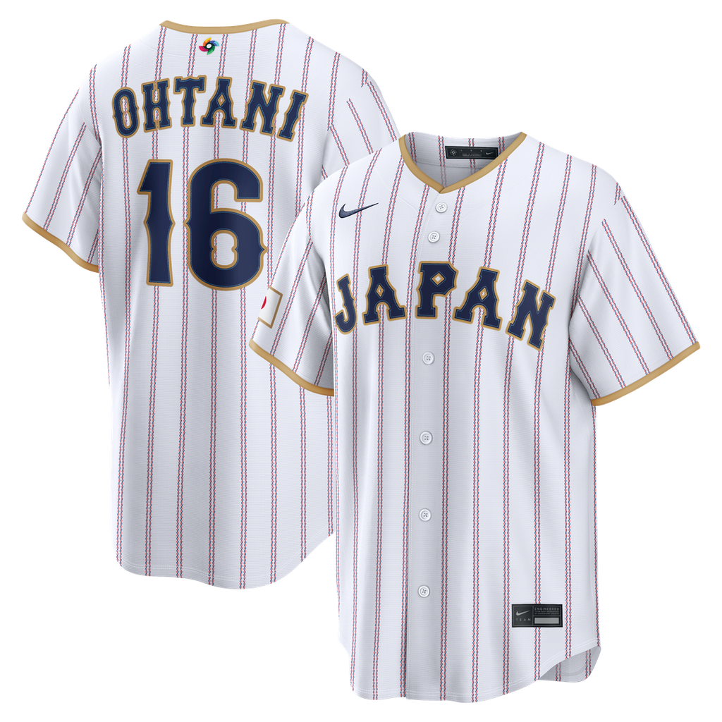 Men's Japan Baseball Shohei Ohtani White 2026 World Baseball Classic Home Stadium MLB Baseball Jersey - view 1