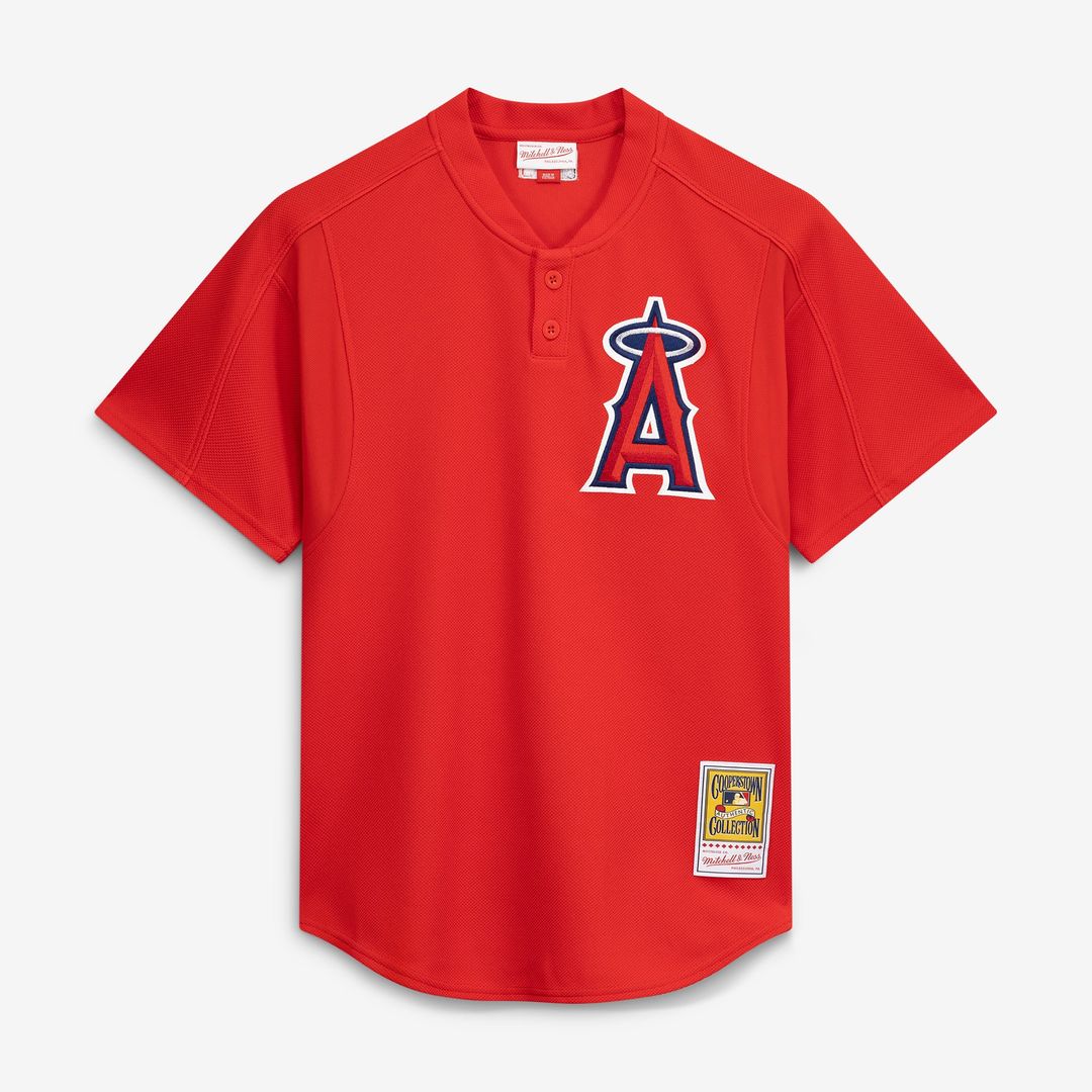 Men's California Angels Vladimir Guerrero Red Batting Practice MLB Baseball Jersey - view 2