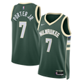 Unisex Kevin Porter Jr. Milwaukee Bucks Icon Edition Swingman NBA Basketball Jersey - Hunter Green - view 1
