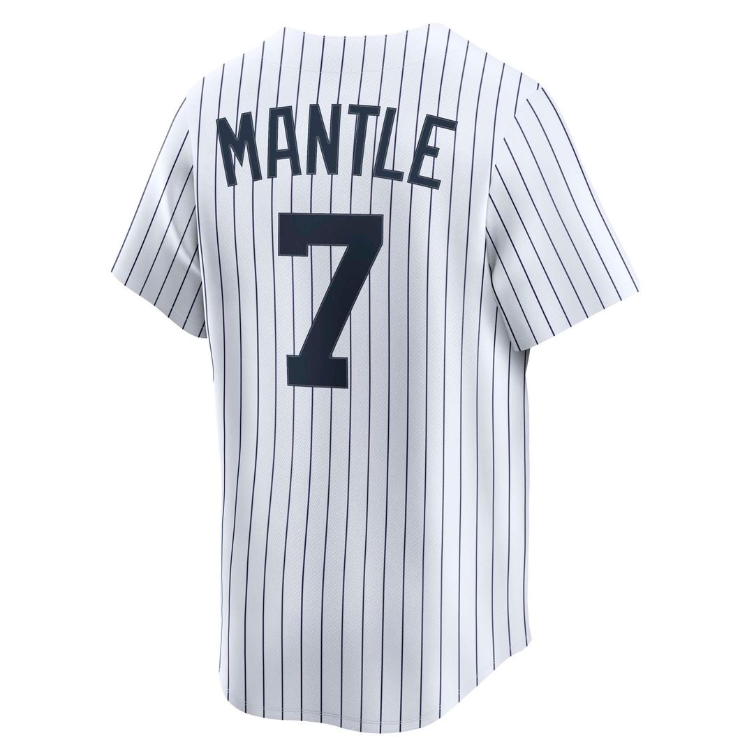 Men's New York Yankees Mickey Mantle White Throwback Cooperstown Collection Limited MLB Baseball Jersey - view 3