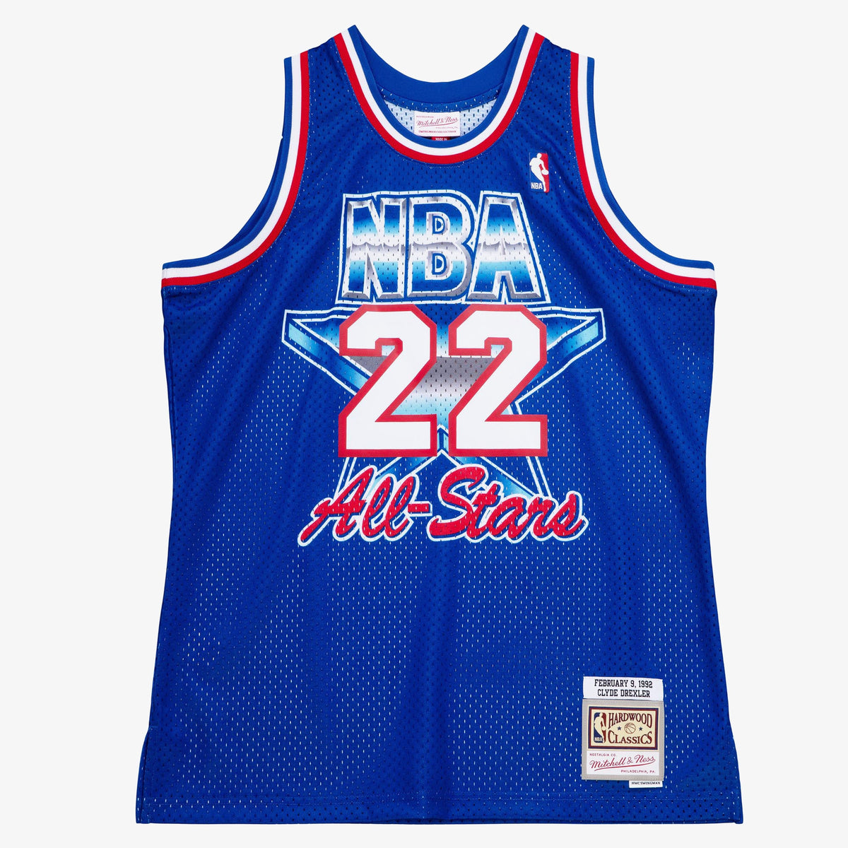 Men's NBA Clyde Drexler 1992 All-Star West Jersey - Royal Blue - view 3