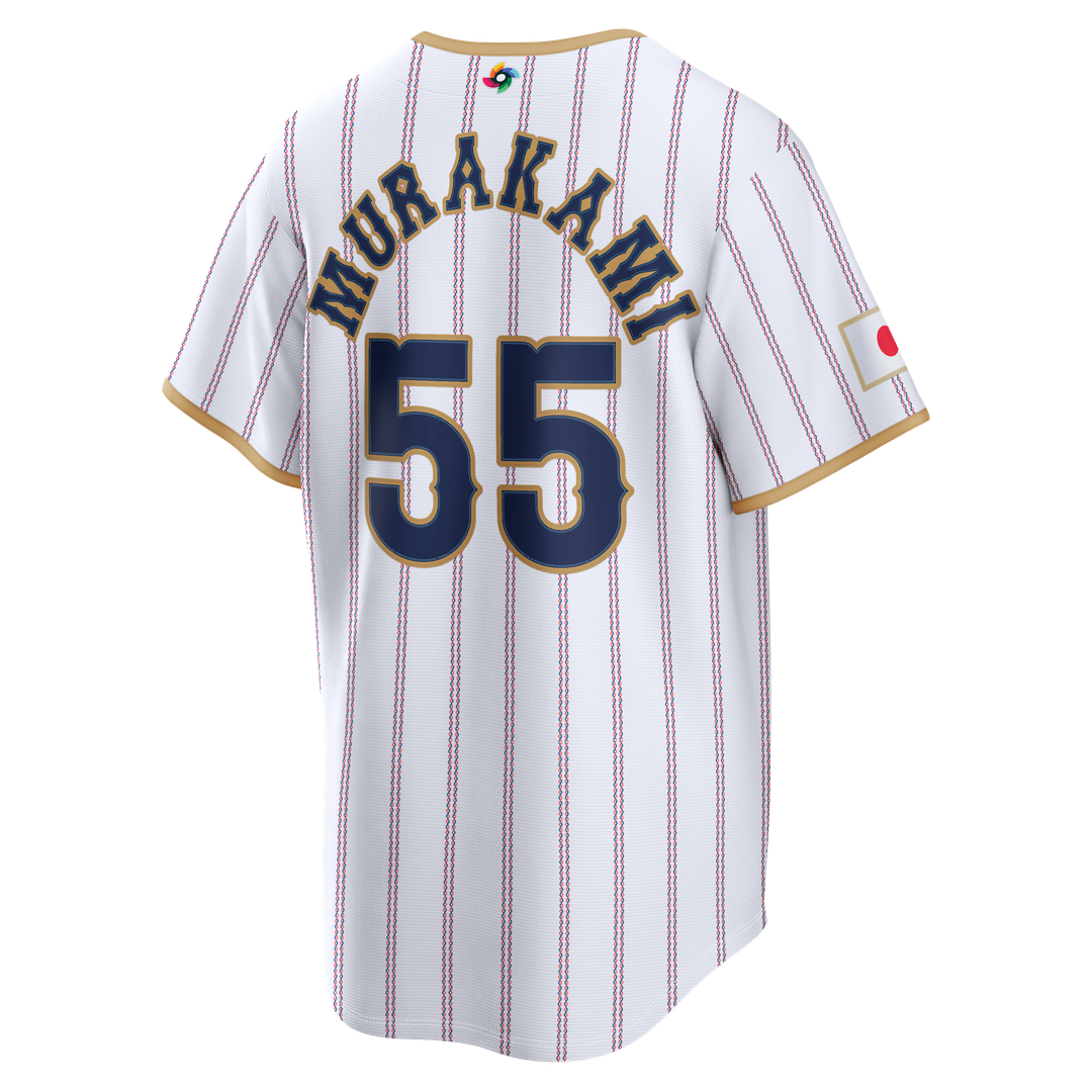 Men's Japan Baseball Munetaka Murakami White 2026 World Baseball Classic Home Stadium MLB Baseball Jersey - view 3