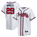 Men's Atlanta Braves John Smoltz White Home Retired Player Replica MLB Baseball Jersey - view 1