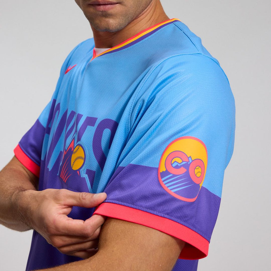 Men's Colorado Rockies Purple/Light Blue 2025 City Connect Limited MLB Baseball Jersey - view 9