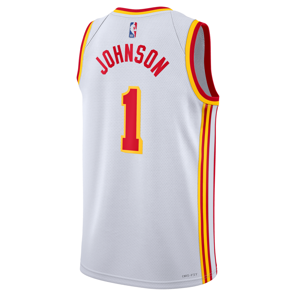 Unisex Jalen Johnson Atlanta Hawks Association Edition Swingman NBA Basketball Jersey - White - view 4