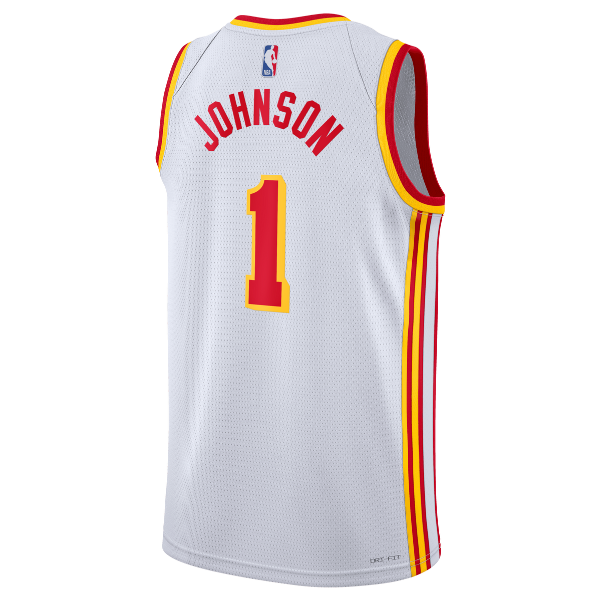 Unisex Jalen Johnson Atlanta Hawks Association Edition Swingman NBA Basketball Jersey - White - view 4