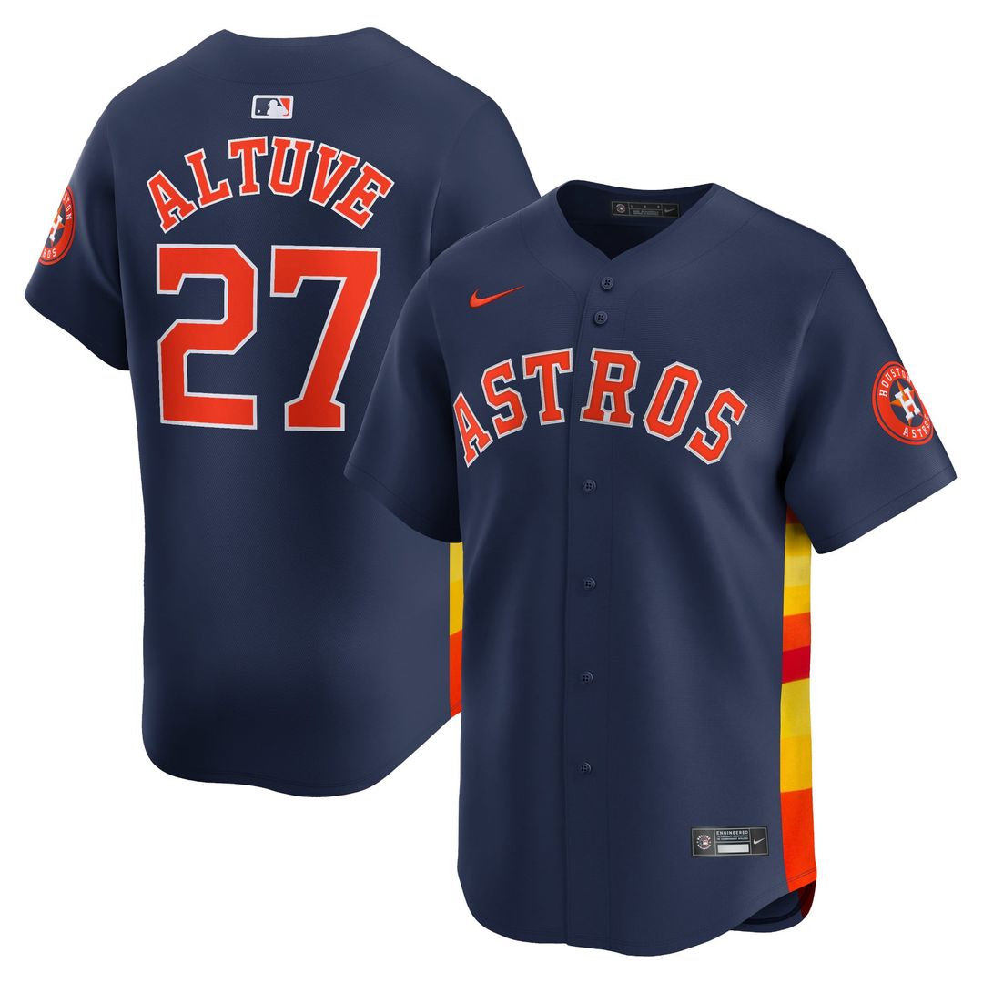 Men's Houston Astros Jose Altuve Navy Alternate Limited MLB Baseball Jersey - view 1