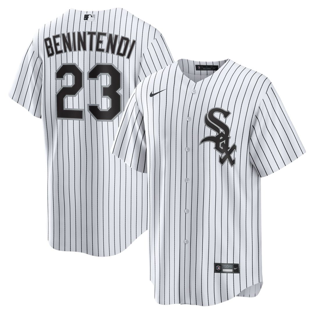 Men's Chicago White Sox Andrew Benintendi White/Black Home MLB Baseball Jersey - view 1