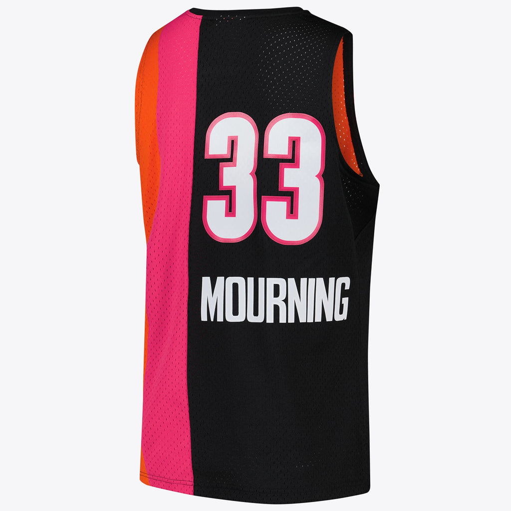 Men's Miami Heat NBA Alonzo Mourning Hardwood Classics Road Jersey - view 4
