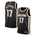 Unisex Onyeka Okongwu Atlanta Hawks 2025/26 City Edition Swingman NBA Basketball Jersey - Black - view 1