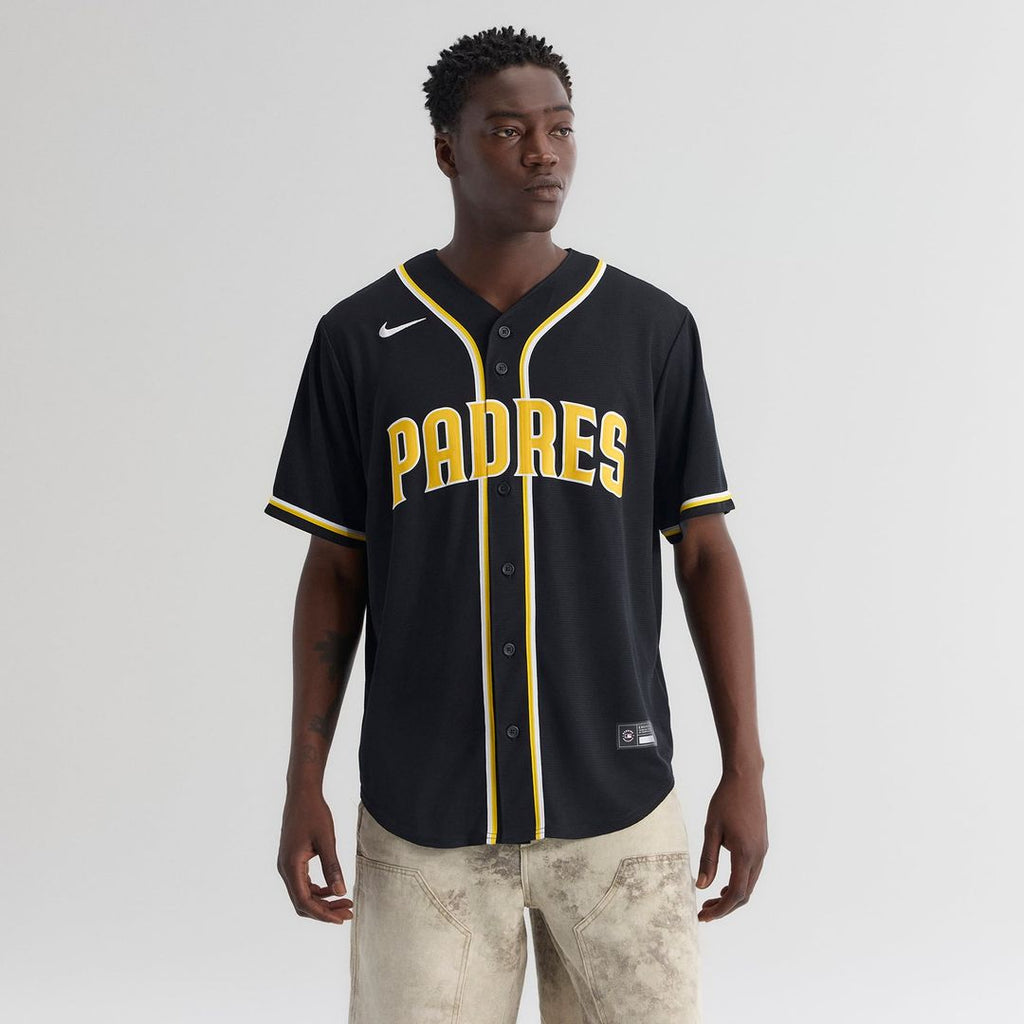 Men's San Diego Padres Jackson Merrill Fashion Replica Black Out MLB Baseball Jersey - view 3