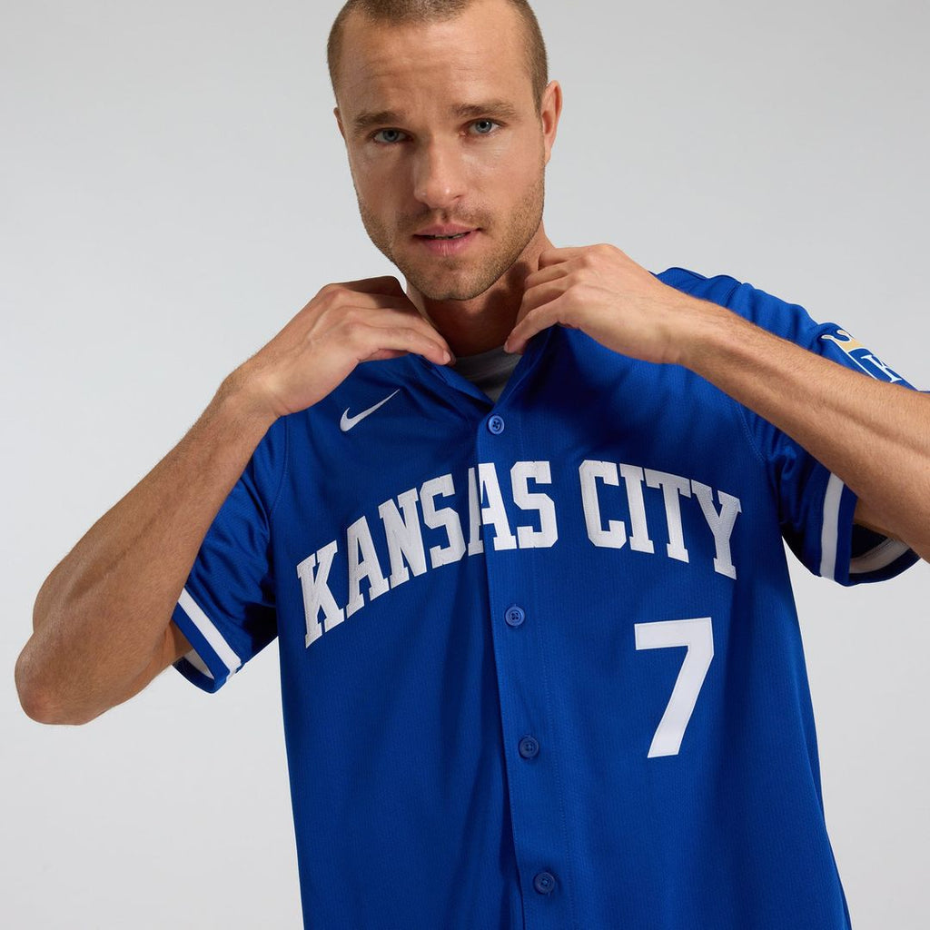 Men's Kansas City Royals Bobby Witt Jr. Royal Alternate 2 Limited MLB Baseball Jersey - view 11