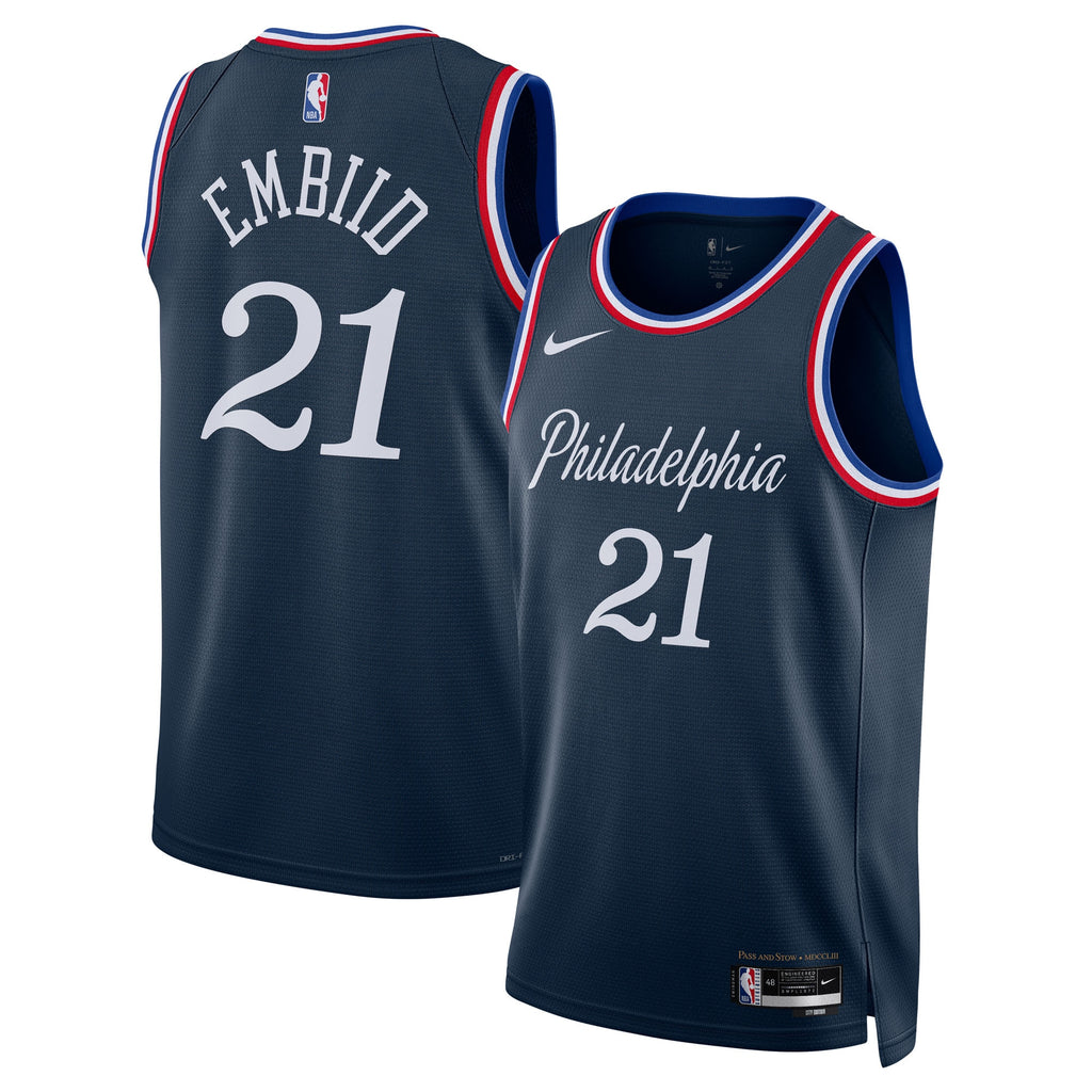 Unisex Joel Embiid Philadelphia 76ers 2025/26 City Edition Swingman NBA Basketball Jersey - Navy - view 1