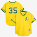 Men's Athletics Rickey Henderson Yellow Batting Practice MLB Baseball Jersey - view 1