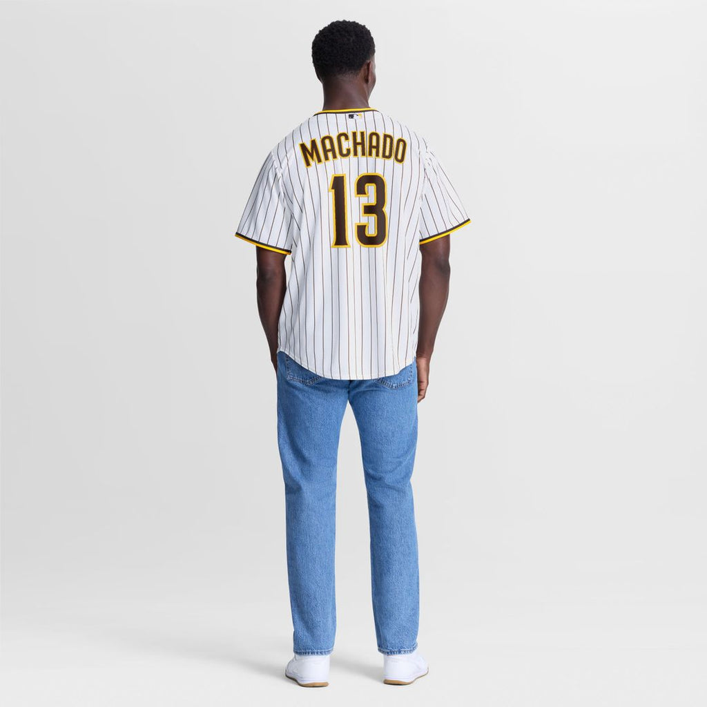 Men's San Diego Padres Manny Machado White Home Replica MLB Baseball Jersey - view 3