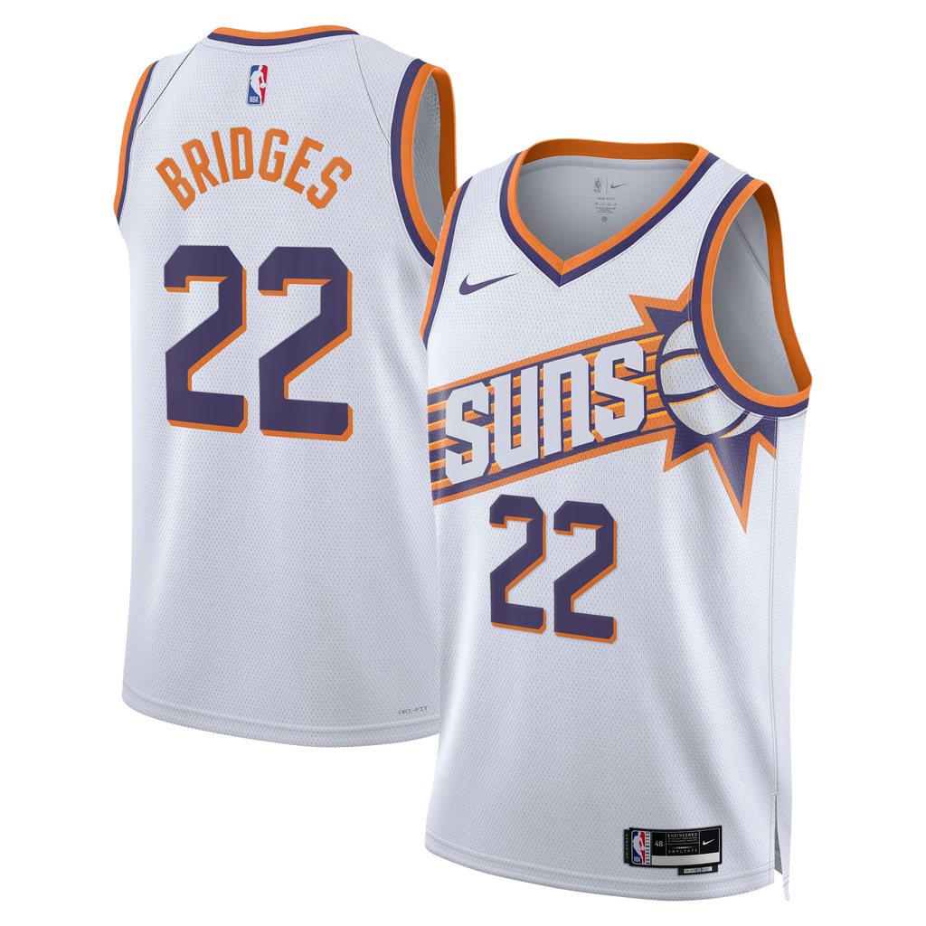 Unisex Miles Bridges Phoenix Suns Association Edition Swingman NBA Basketball Jersey - White - view 1