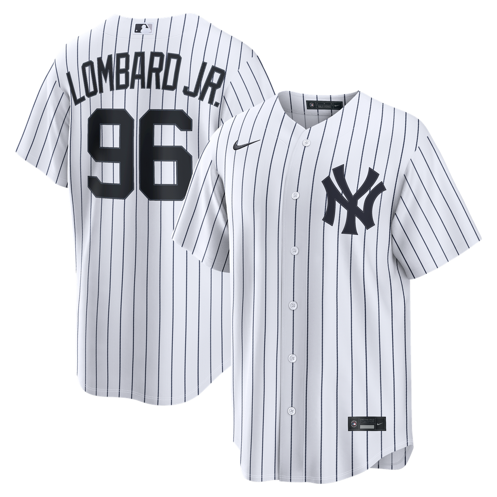 Men's New York Yankees George Lombard Jr. White Home Replica MLB Baseball Jersey - view 1