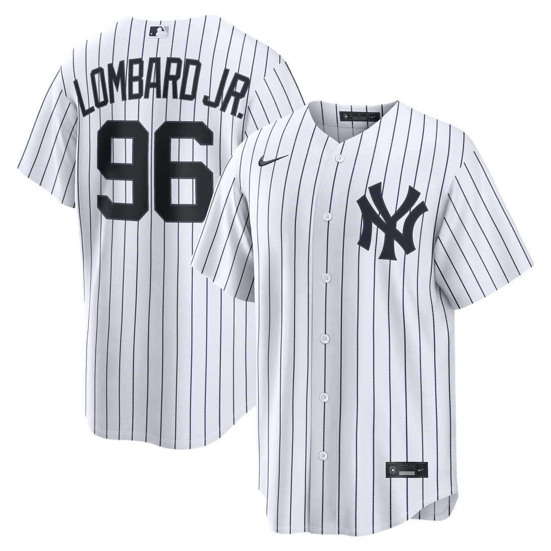 Men's New York Yankees George Lombard Jr. White Home Replica MLB Baseball Jersey - view 1