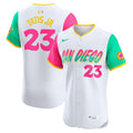 Men's San Diego Padres Fernando Tatis Jr. White City Connect Elite MLB Baseball Jersey - view 1