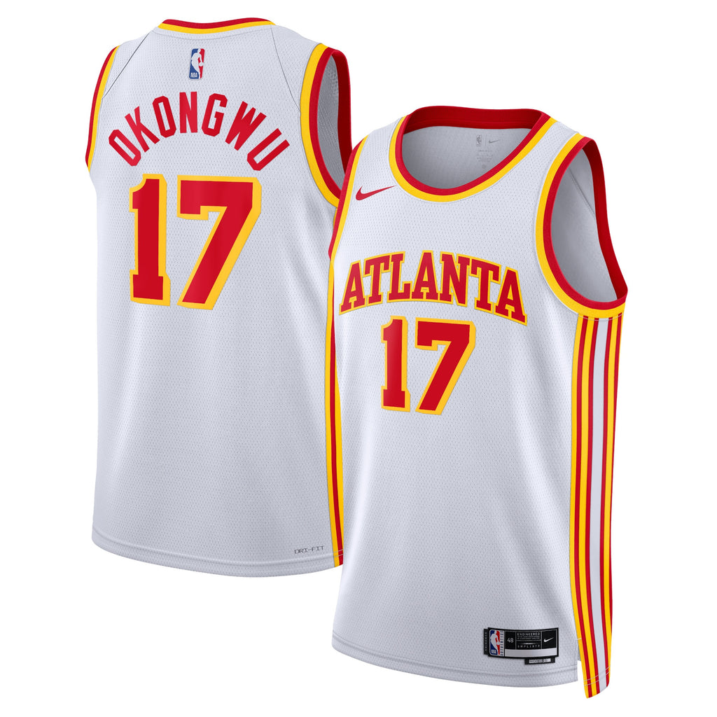 Unisex Onyeka Okongwu Atlanta Hawks Association Edition Swingman NBA Basketball Jersey - White - view 1