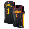 Unisex Jalen Johnson Atlanta Hawks Statement Edition Swingman NBA Basketball Jersey - Black - view 1