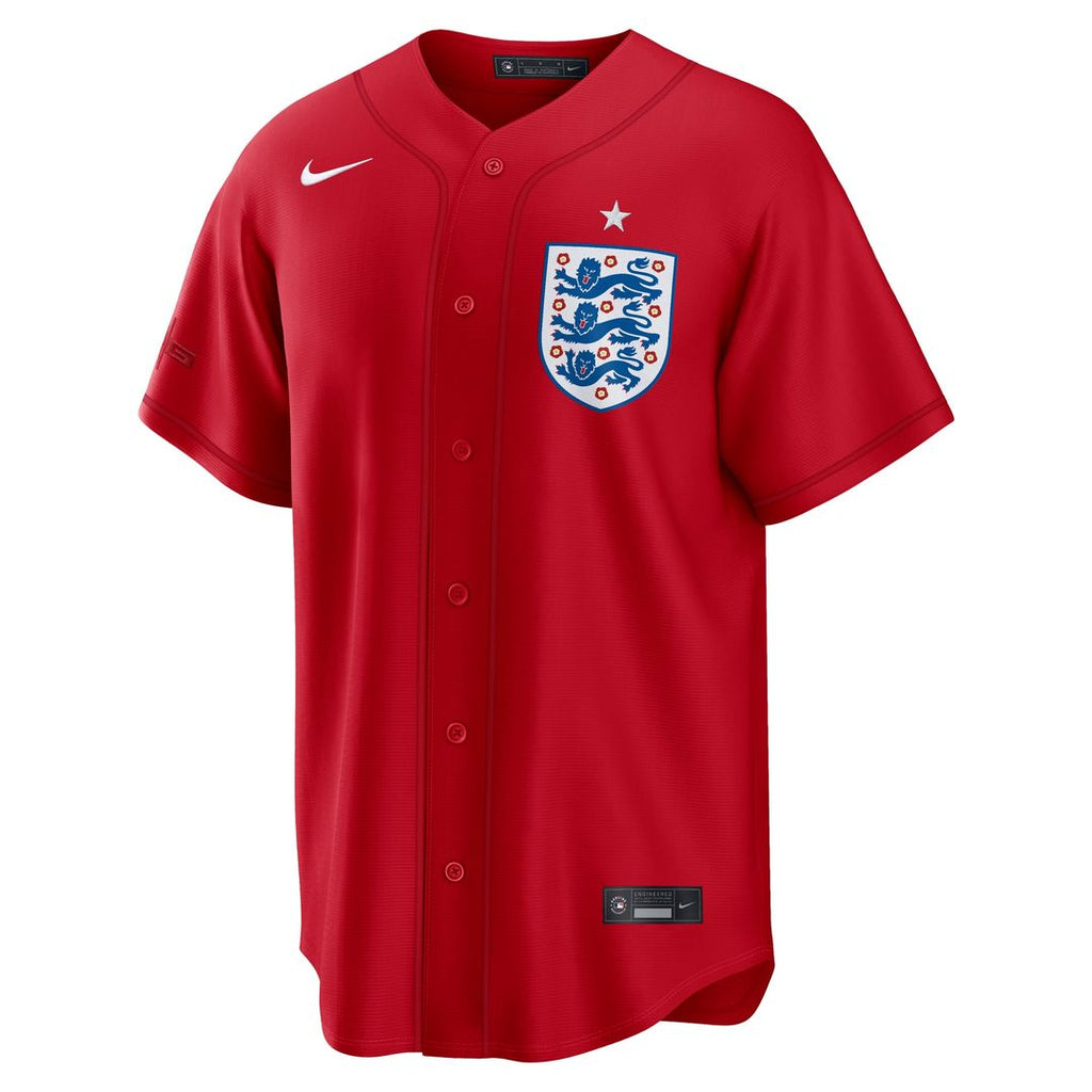 Men's England National Team MLB Red Stadium Replica Jersey - view 2