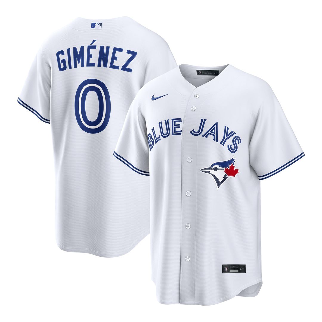 Men's Toronto Blue Jays Andrés Giménez White Home Replica MLB Baseball Jersey - view 1