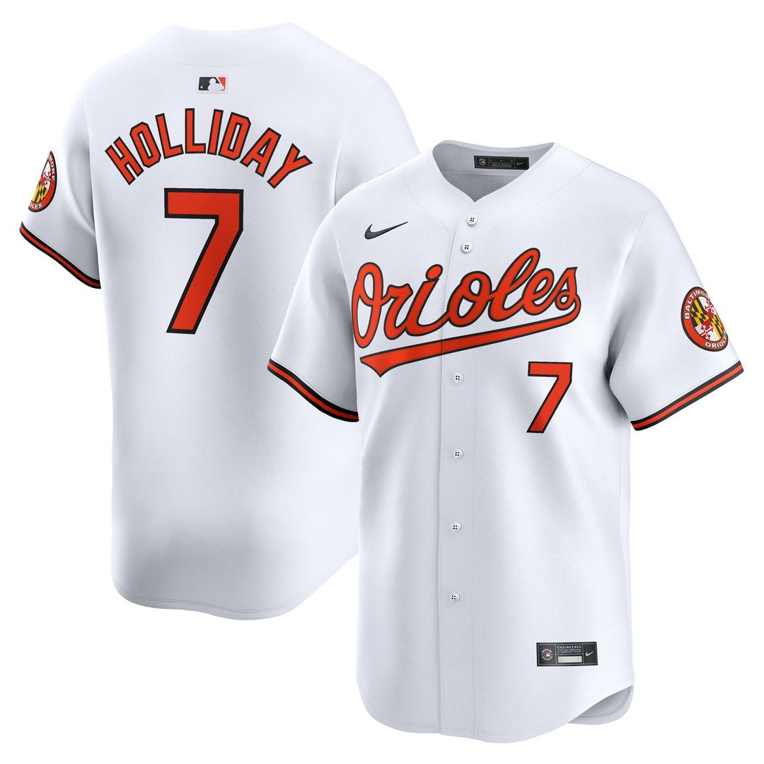 Men's Baltimore Orioles Jackson Holliday White Home Limited MLB Baseball Jersey - view 1