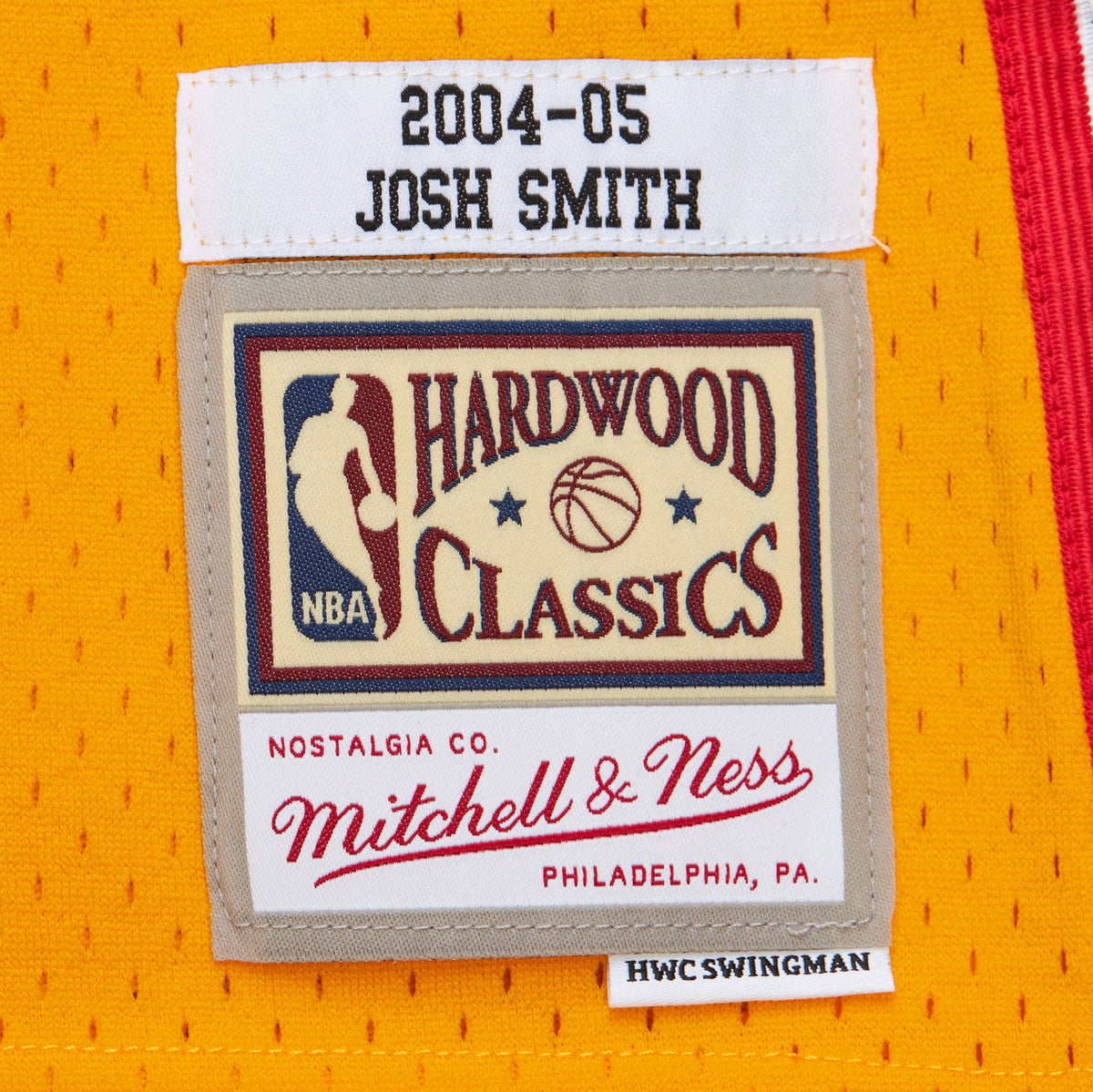 Men's Atlanta Hawks Josh Smith 2004 Alternate NBA Basketball Jersey - Yellow - view 6