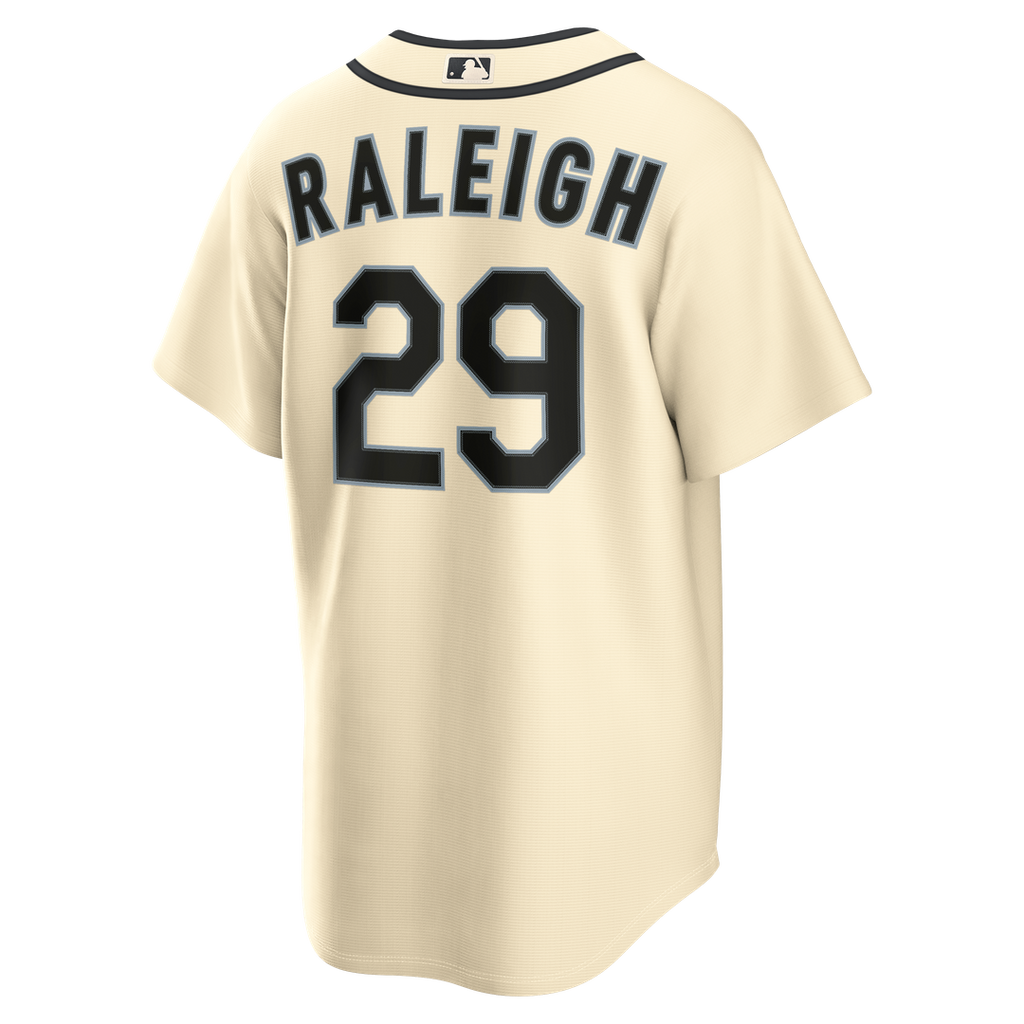 Men's Seattle Mariners Cal Raleigh Cream Alternate Replica MLB Baseball Jersey - view 3