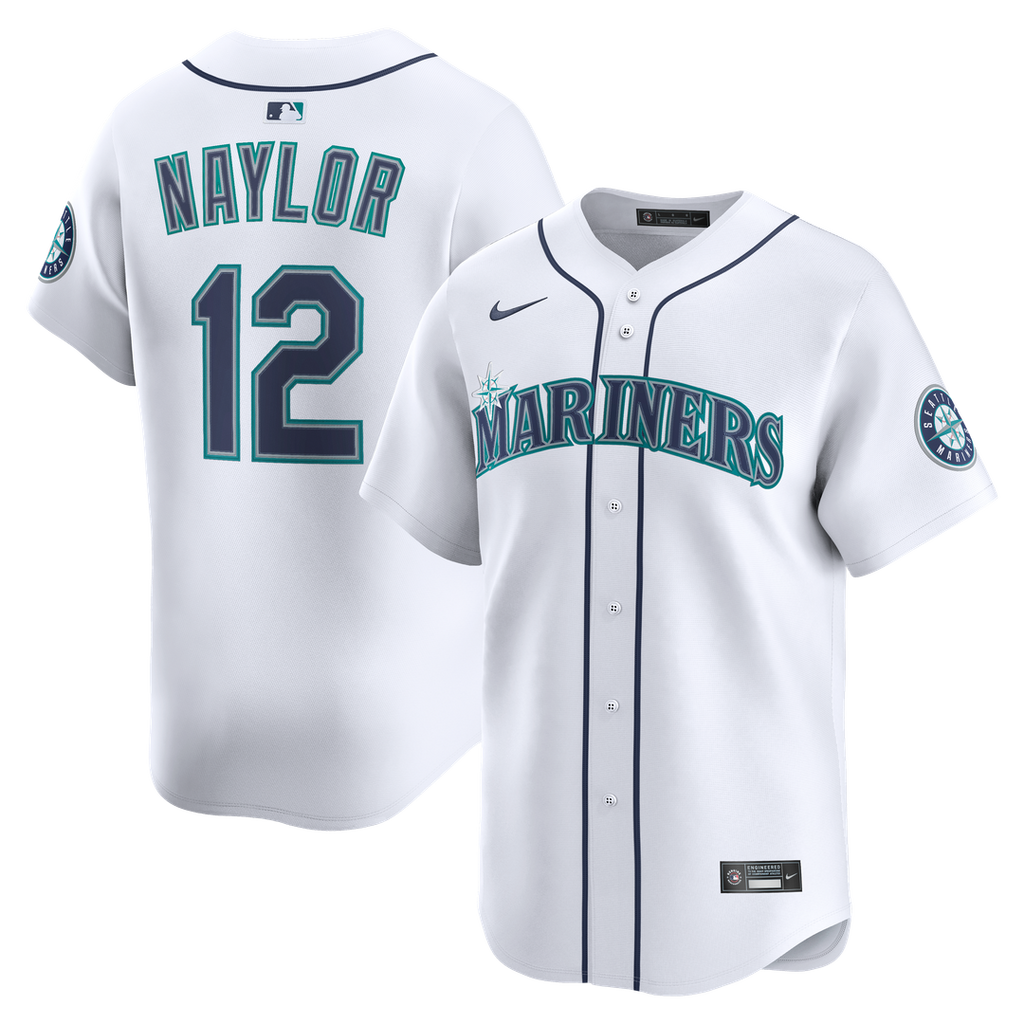 Men's Seattle Mariners Josh Naylor White Home Limited MLB Baseball Jersey - view 1