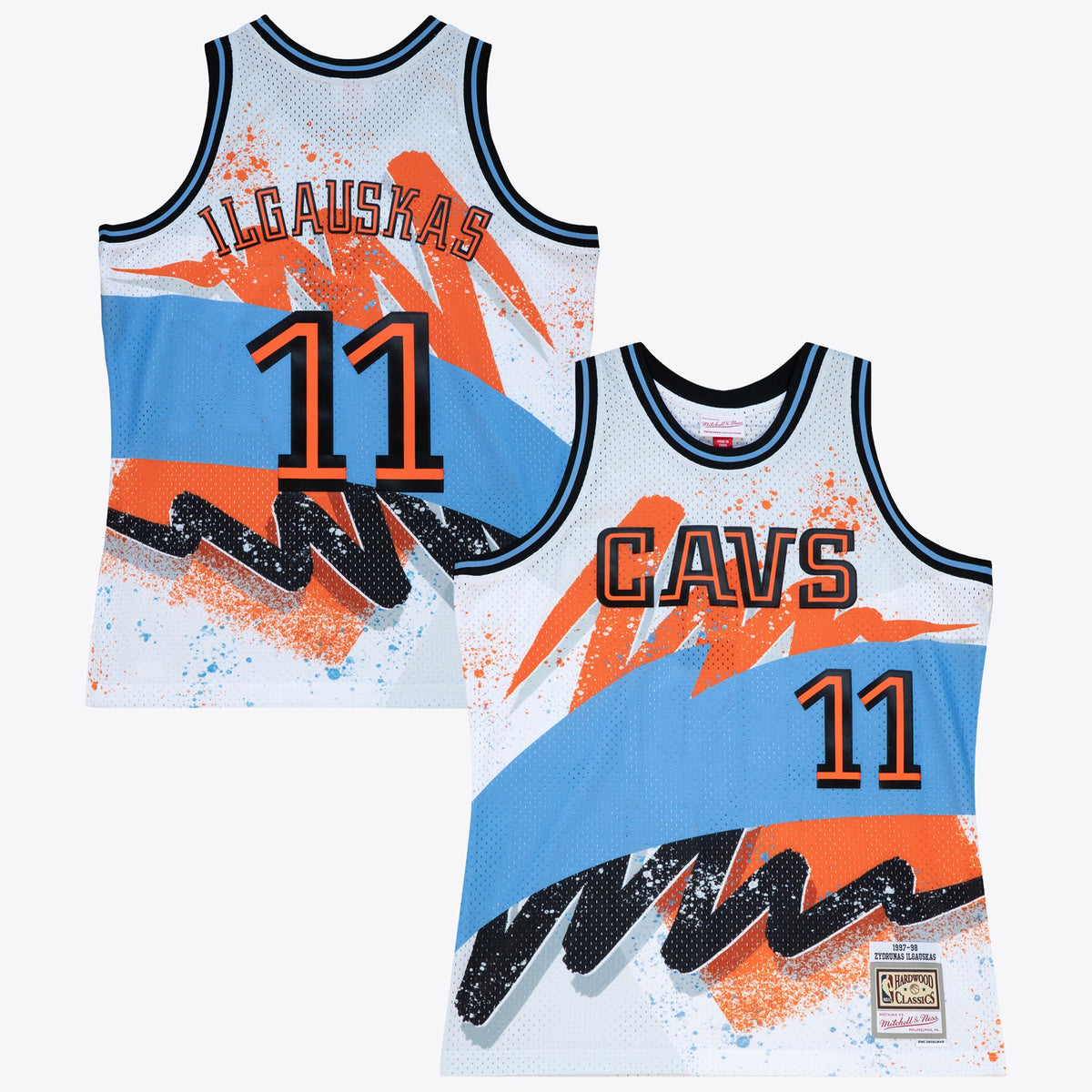 Men's Cleveland Cavaliers Zydrunas Ilgauskas 1997 Hyper Hoops Swingman NBA Basketball Jersey - White - view 2