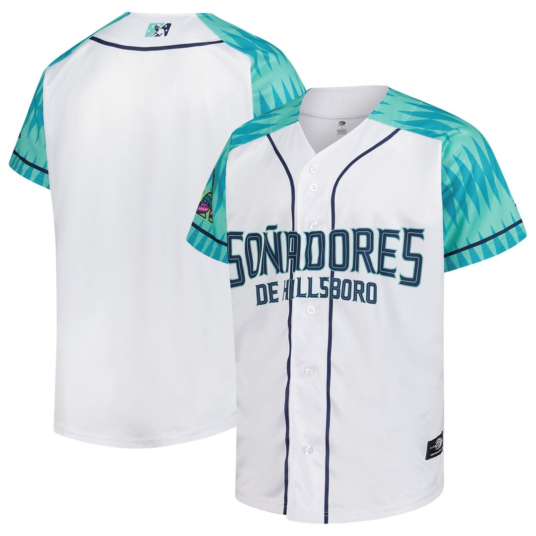 Men's Hillsboro Hops White Copa Replica MLB Baseball Jersey - view 2
