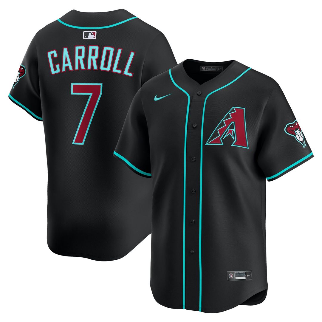 Men's Arizona Diamondbacks Corbin Carroll Black Alternate Limited MLB Baseball Jersey - view 4