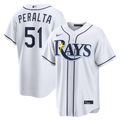 Men's Tampa Bay Rays Freddy Peralta White Home Replica MLB Baseball Jersey - view 1