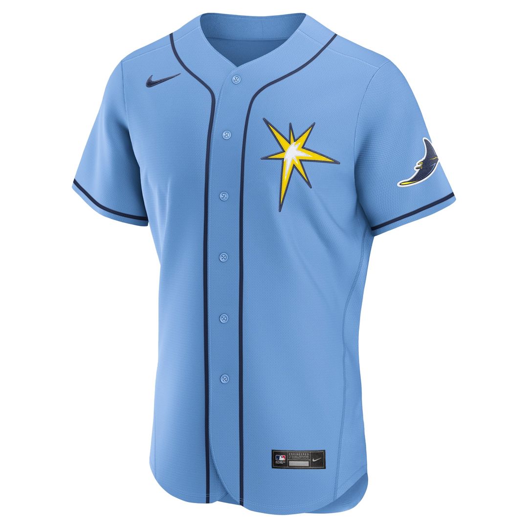Men's Tampa Bay Rays Light Blue Alternate MLB Baseball Jersey - view 2