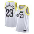 Unisex Lauri Markkanen Utah Jazz Association Edition Swingman NBA Basketball Jersey - White - view 1
