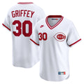 Men's Cincinnati Reds Ken Griffey White Throwback Cooperstown Collection Limited MLB Baseball Jersey - view 1
