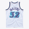 Men's Utah Jazz Karl Malone 1996 Hardwood Classics Swingman NBA Basketball Jersey - White - view 1