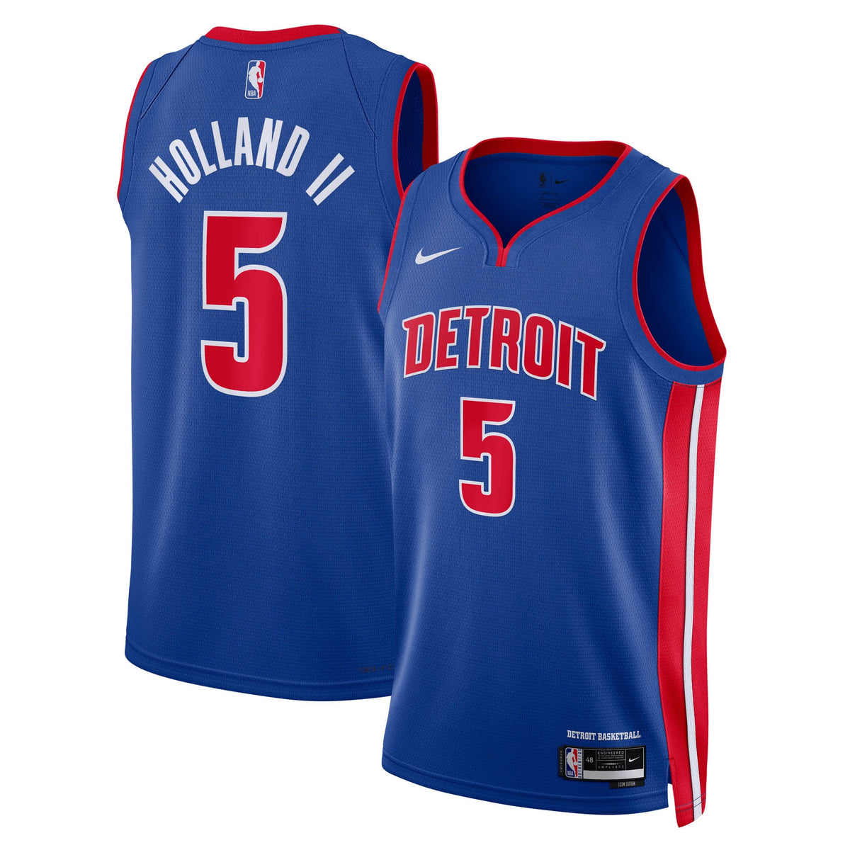 Unisex Ron Holland II Detroit Pistons Icon Swingman Jersey NBA 2024 Draft First Round Pick - Blue - view 1