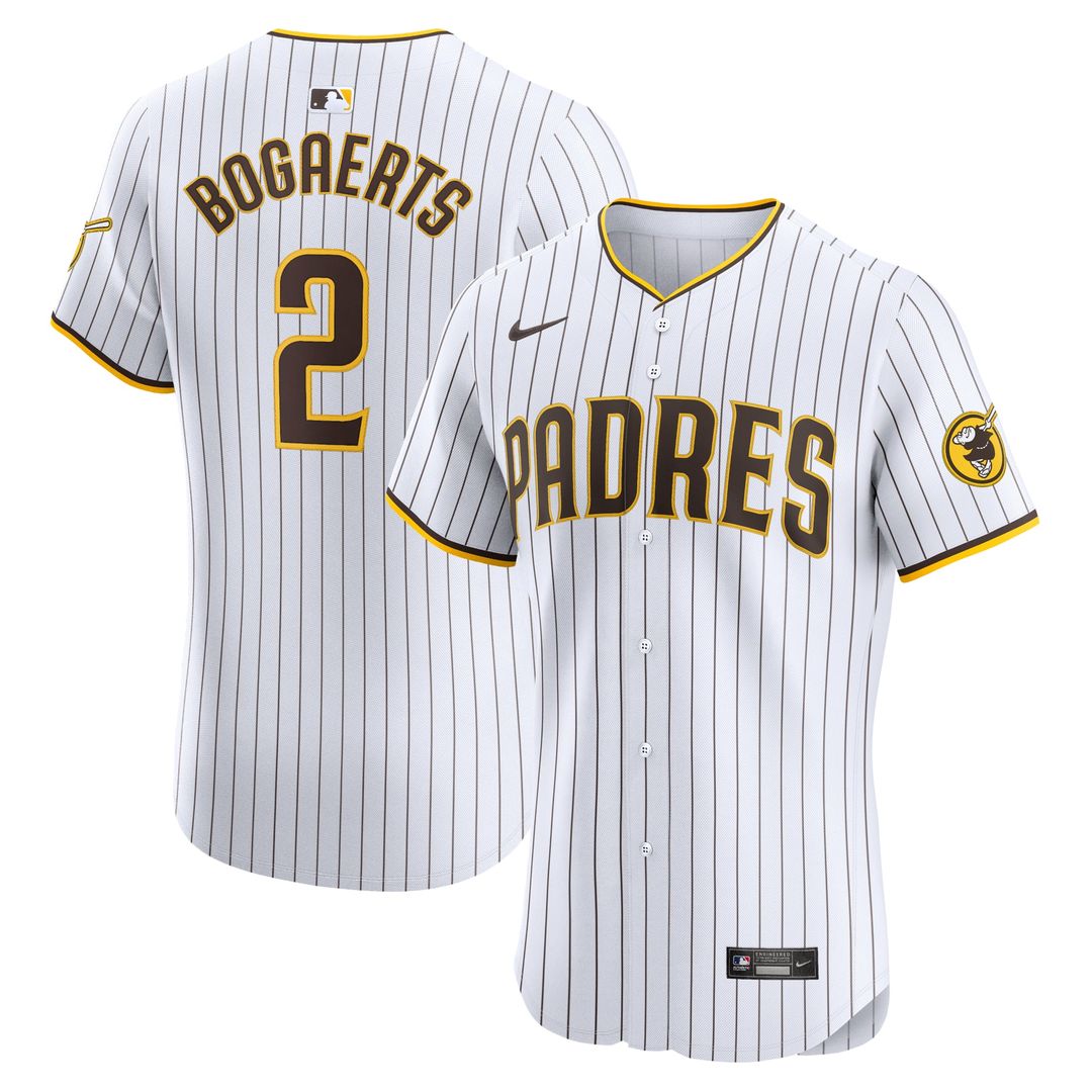 Men's San Diego Padres Xander Bogaerts White Home Elite MLB Baseball Jersey - view 1