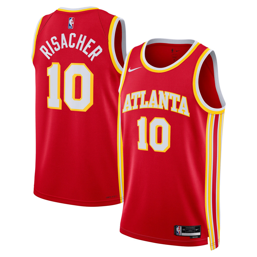 Unisex Zaccharie Risacher Atlanta Hawks Icon Swingman NBA Basketball Jersey - Red - view 2