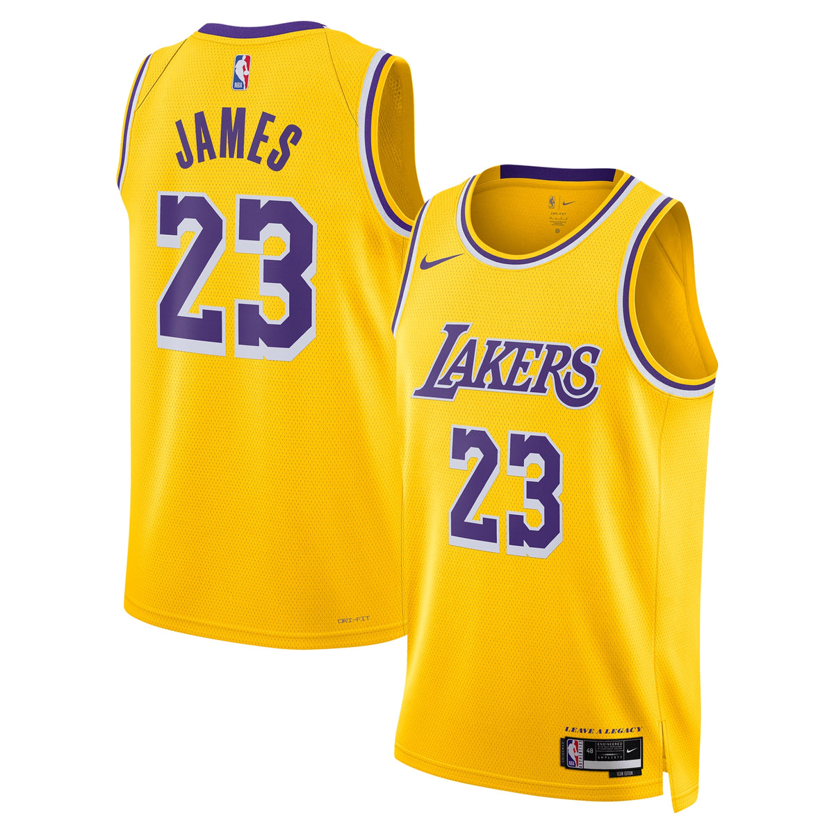 Unisex Los Angeles Lakers Icon Swingman NBA Basketball Jersey - Lebron James - view 2