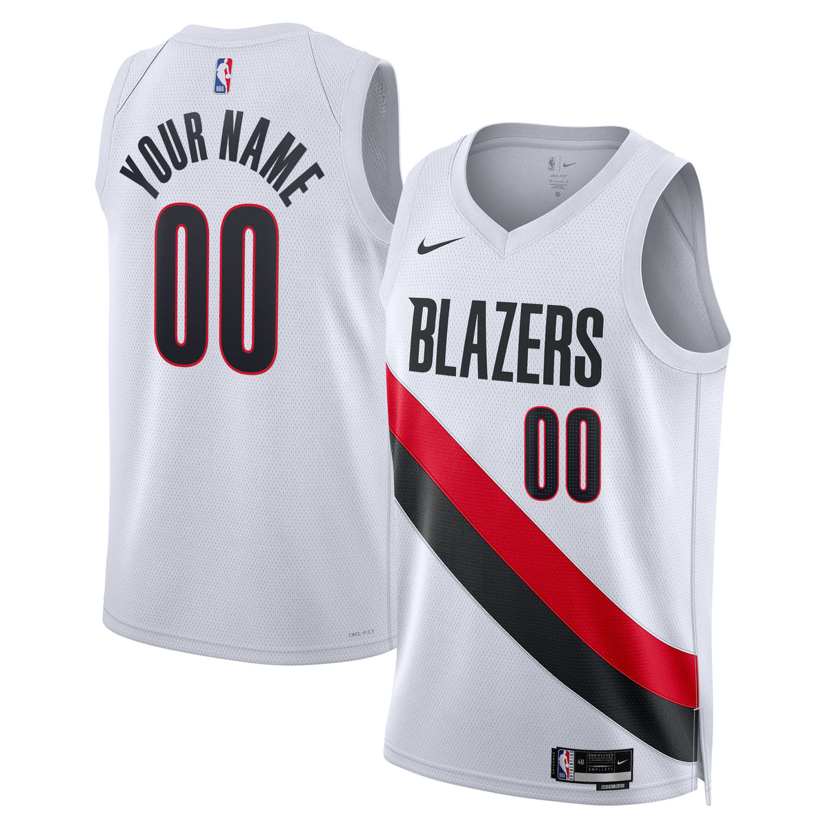 Unisex Portland Trail Blazers Replica Association Swingman NBA Basketball Jersey - view 2