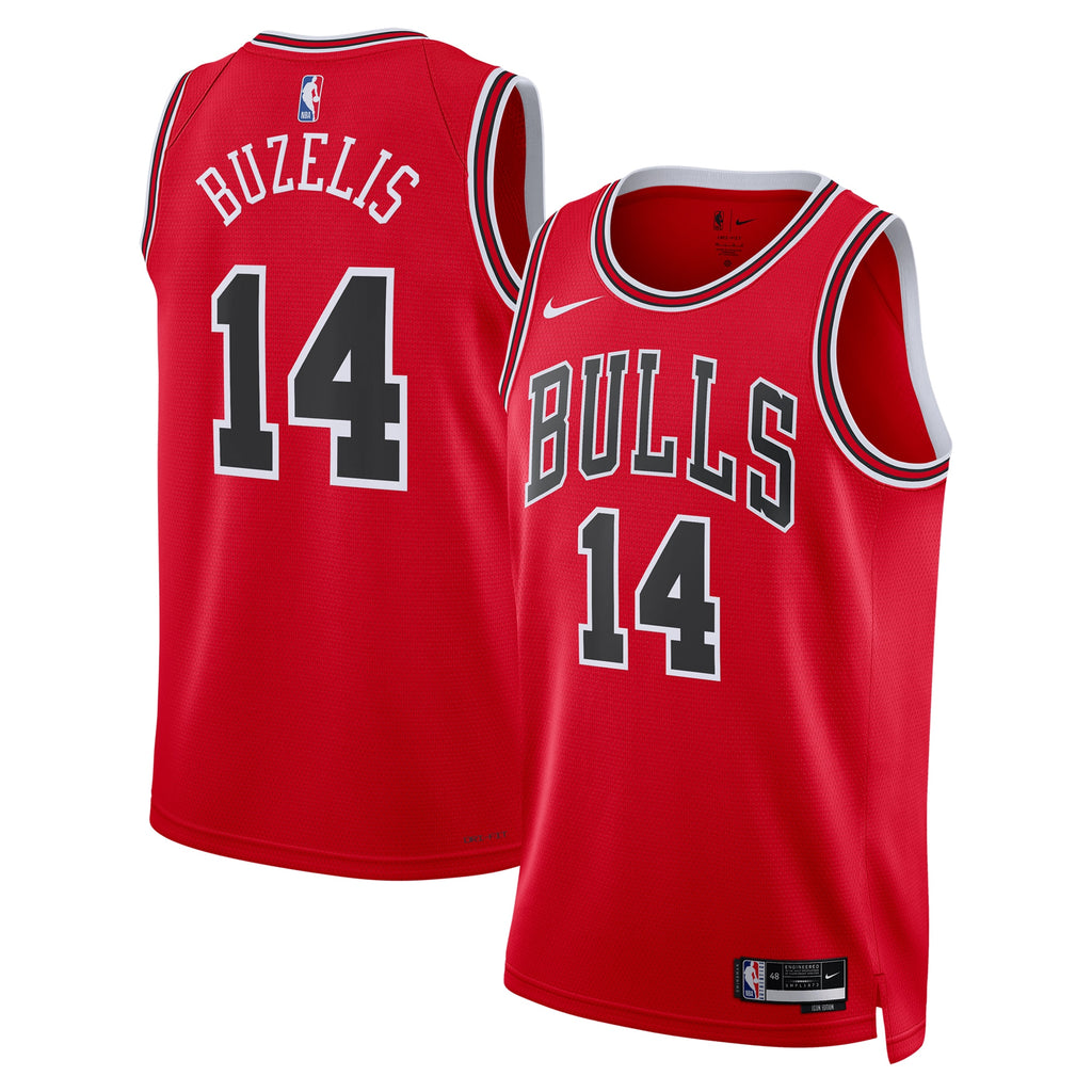 Unisex Matas Buzelis Chicago Bulls Icon Swingman NBA Basketball Jersey - Red - view 2