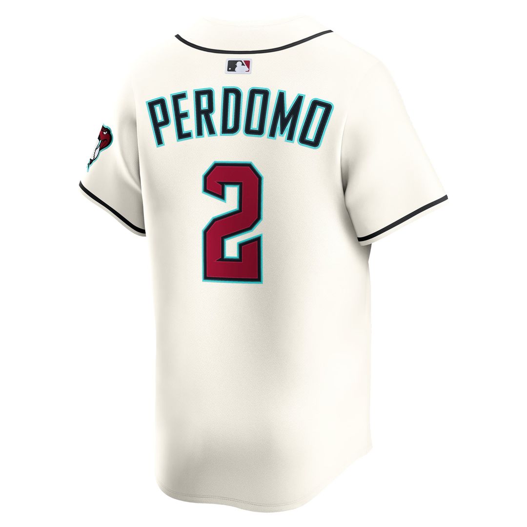 Men's Arizona Diamondbacks Geraldo Perdomo Cream Home Limited MLB Baseball Jersey - view 3