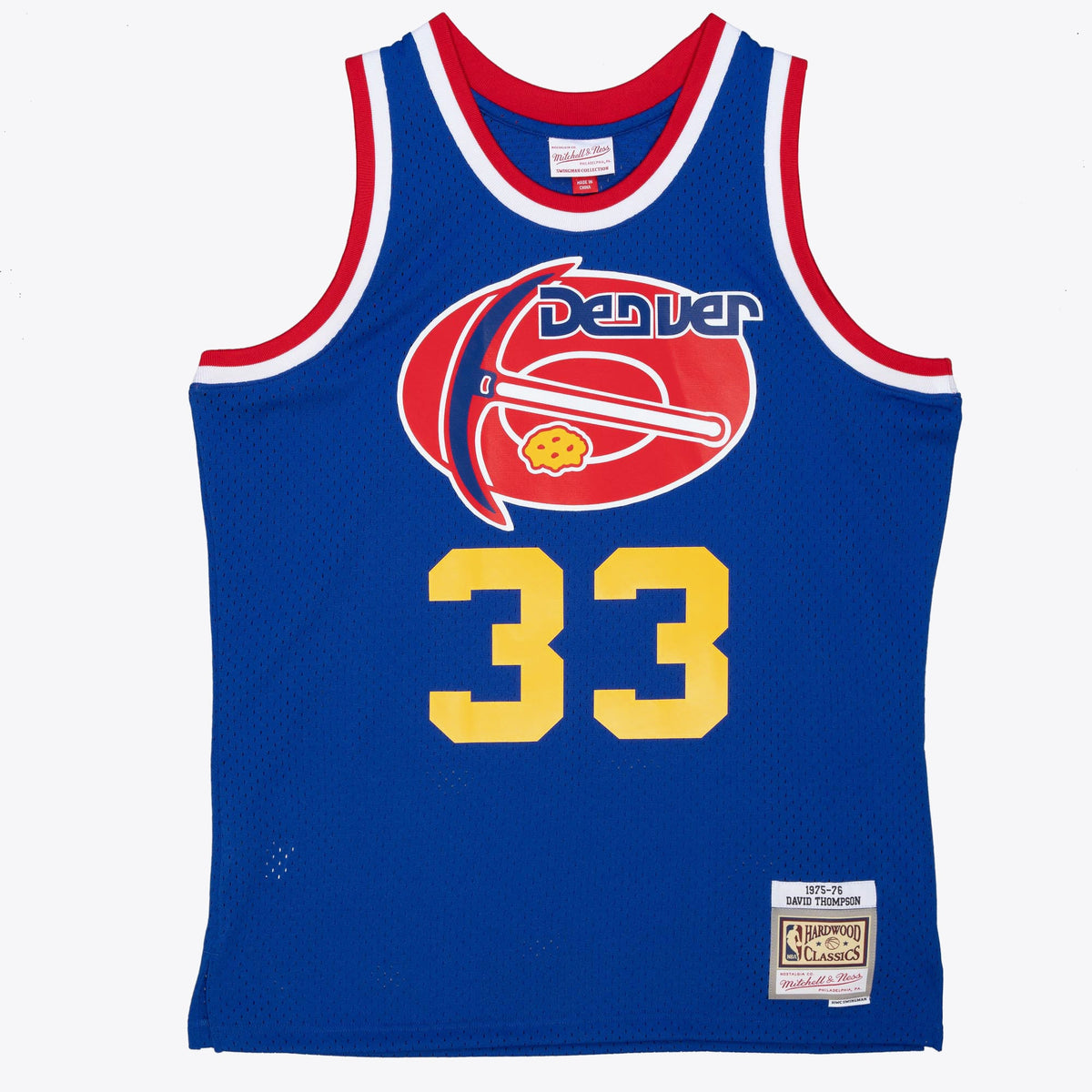 Men's Denver Nuggets David Thompson 1975 Dark NBA Basketball Jersey - Royal Blue - view 3